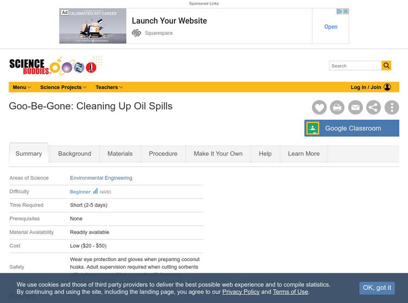 Science Buddies: Goo Be Gone: Cleaning Up Oil Spills Activity Science Buddies: Goo Be Gone: Cleaning Up Oil Spills Activity