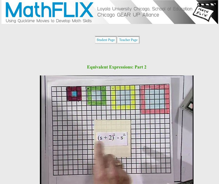 Math Flix: Equivalent Expressions 2 Instructional Video Math Flix: Equivalent Expressions 2 Instructional Video
