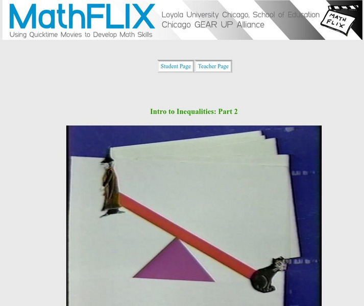 Math Flix: Intro to Inequalities Part 2 Instructional Video Math Flix: Intro to Inequalities Part 2 Instructional Video