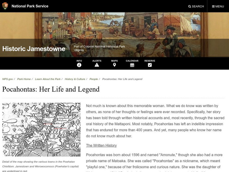 National Park Service: Pocahontas: Her Life and Legend Website National Park Service: Pocahontas: Her Life and Legend Website