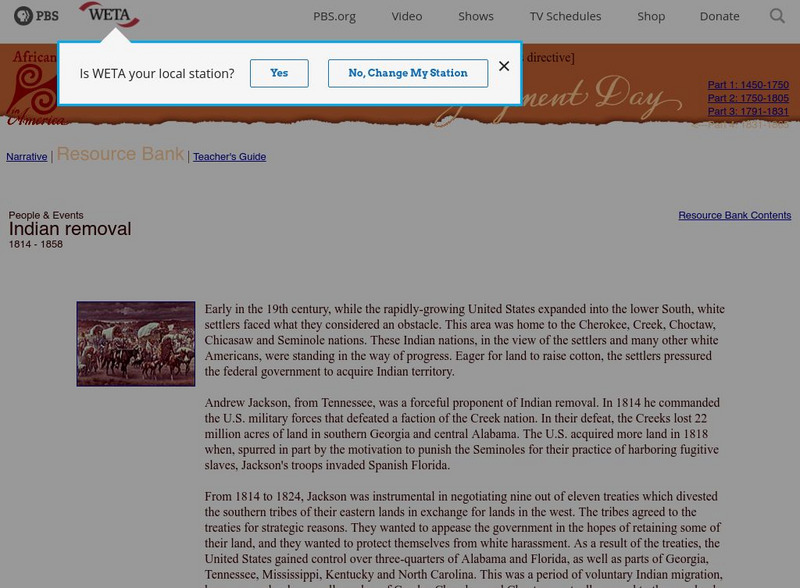 Pbs: Indian Removal Andrew Jackson's Role Activity Pbs: Indian Removal Andrew Jackson's Role Activity
