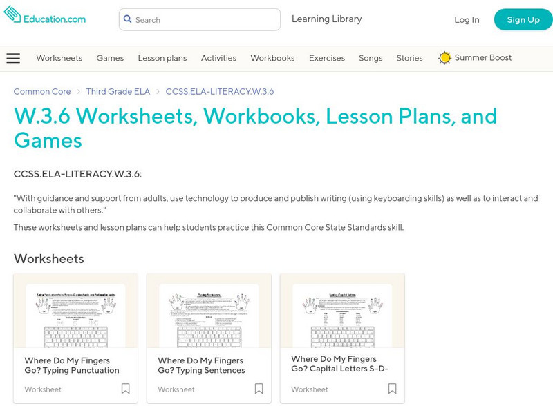 Education.com: W.3.6 Worksheets: Use Technology to Produce and Publish Writing Unknown Type Education.com: W.3.6 Worksheets: Use Technology to Produce and Publish Writing Unknown Type