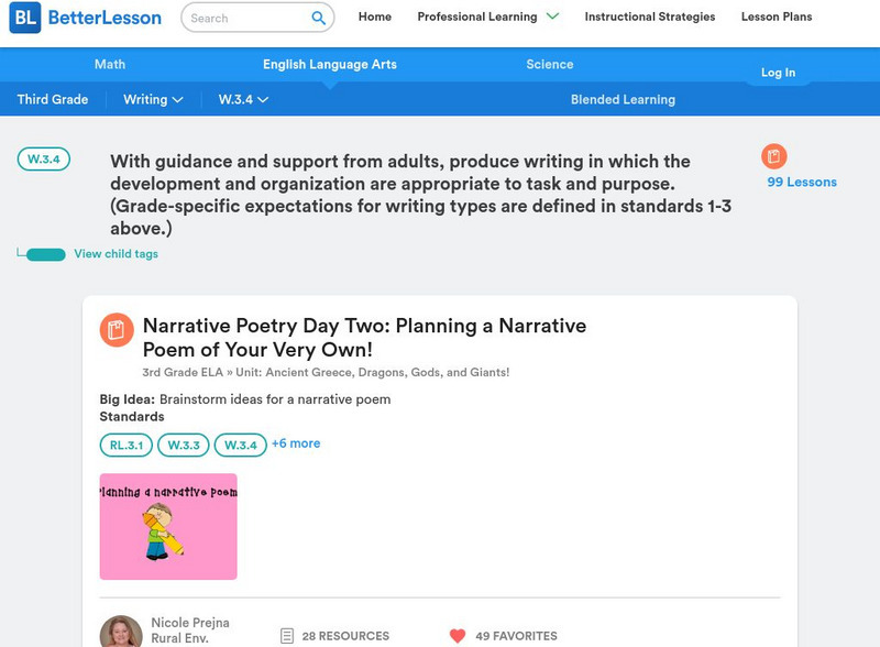 Better Lesson: W.3.4: Produce Writing Appropriate to Task and Purpose Lesson Plan Better Lesson: W.3.4: Produce Writing Appropriate to Task and Purpose Lesson Plan