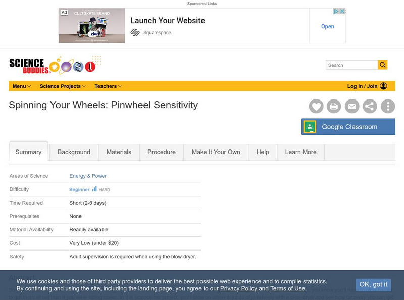 Science Buddies: Spinning Your Wheels: Pinwheel Sensitivity Activity Science Buddies: Spinning Your Wheels: Pinwheel Sensitivity Activity