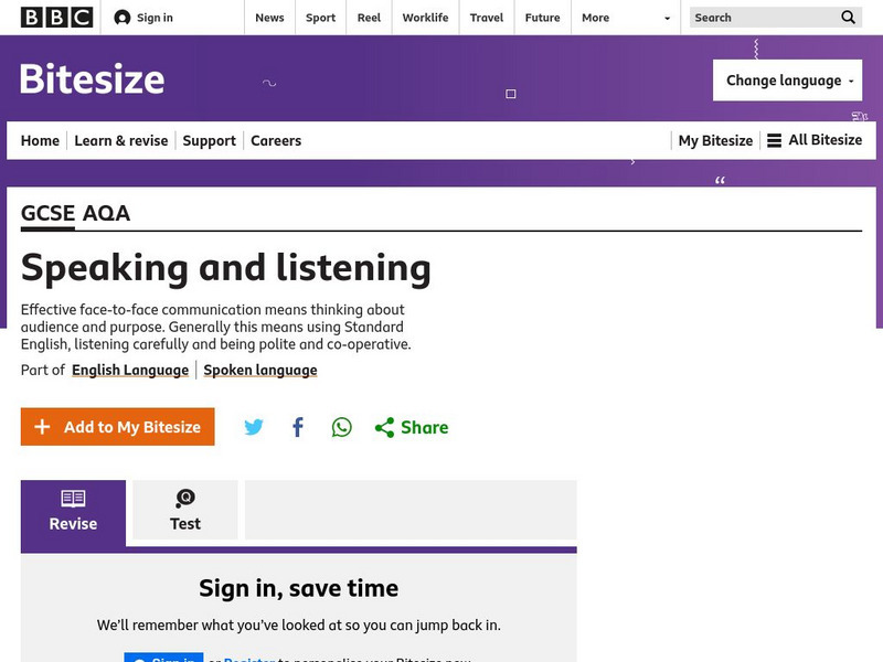 Bbc Bitesize: Listening to Others and Building on Arguments Handout