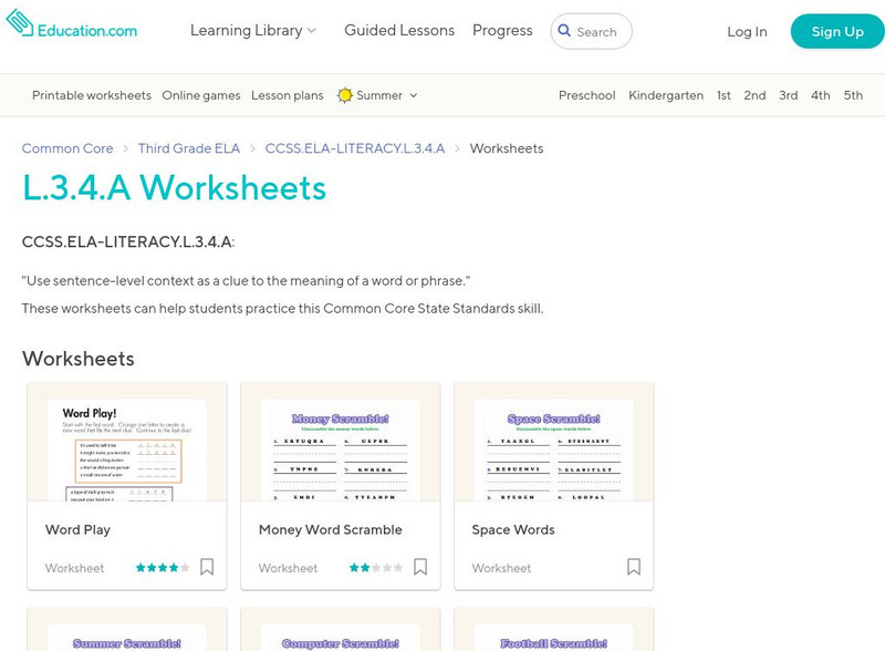 Education.com: L.3.4.c Worksheets: Use a Known Root Word as a Clue to Meaning Unknown Type Education.com: L.3.4.c Worksheets: Use a Known Root Word as a Clue to Meaning Unknown Type