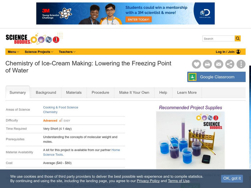 Science Buddies: Lowering the Freezing Point of Water Activity Science Buddies: Lowering the Freezing Point of Water Activity