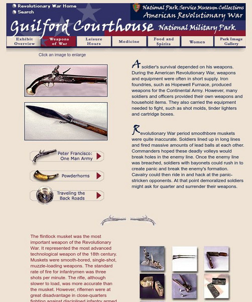 National Park Service: Weapons of War: Guilford Courthouse Website National Park Service: Weapons of War: Guilford Courthouse Website