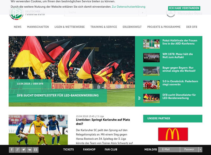 Deutscher Fussball Bund: Soccer Website Deutscher Fussball Bund: Soccer Website