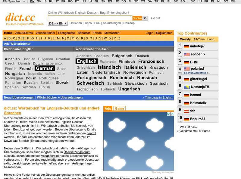 Deutsch englisches worterbuch handout for 9th 10th grade lesson planet