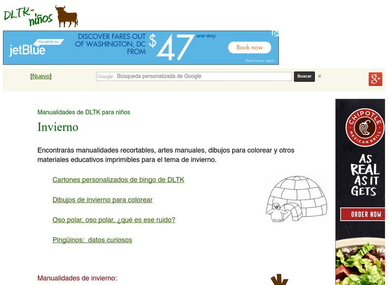 Dltk Ninos: Invierno Activity Dltk Ninos: Invierno Activity