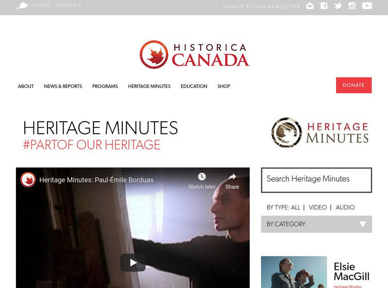 Historica Canada: Heritage Minutes: Paul Emile Borduas Website Historica Canada: Heritage Minutes: Paul Emile Borduas Website