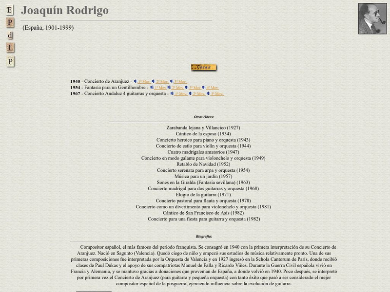 E Pd Lp: Joaquin Rodrigo Handout E Pd Lp: Joaquin Rodrigo Handout
