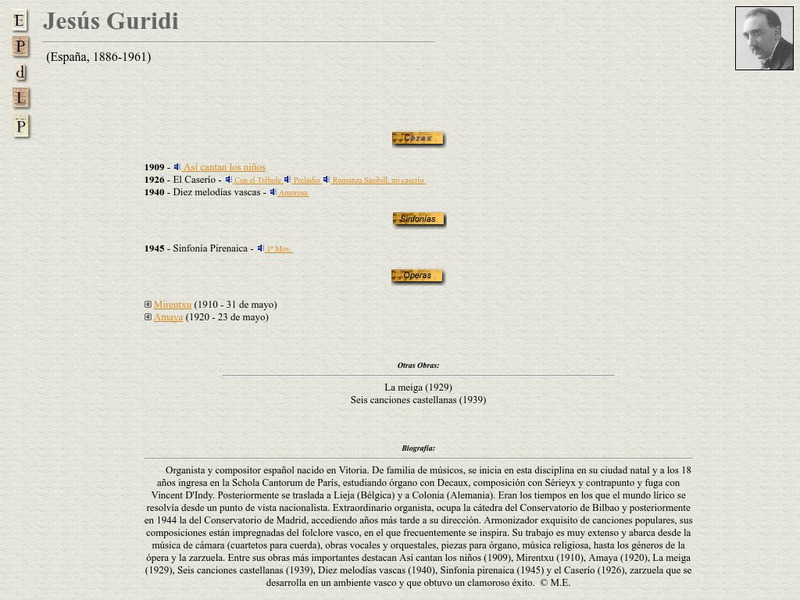 E Pd Lp: Jesus Guridi Handout E Pd Lp: Jesus Guridi Handout