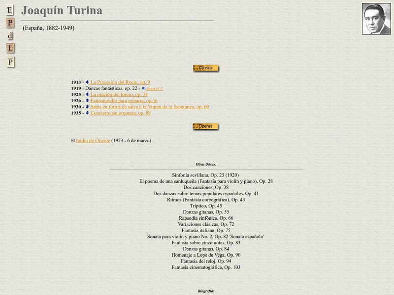 E Pd Lp: Joaquin Turina Handout E Pd Lp: Joaquin Turina Handout