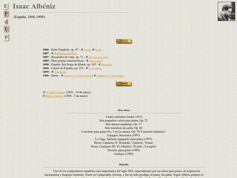 E Pd Lp: Isaac Albeniz Handout E Pd Lp: Isaac Albeniz Handout