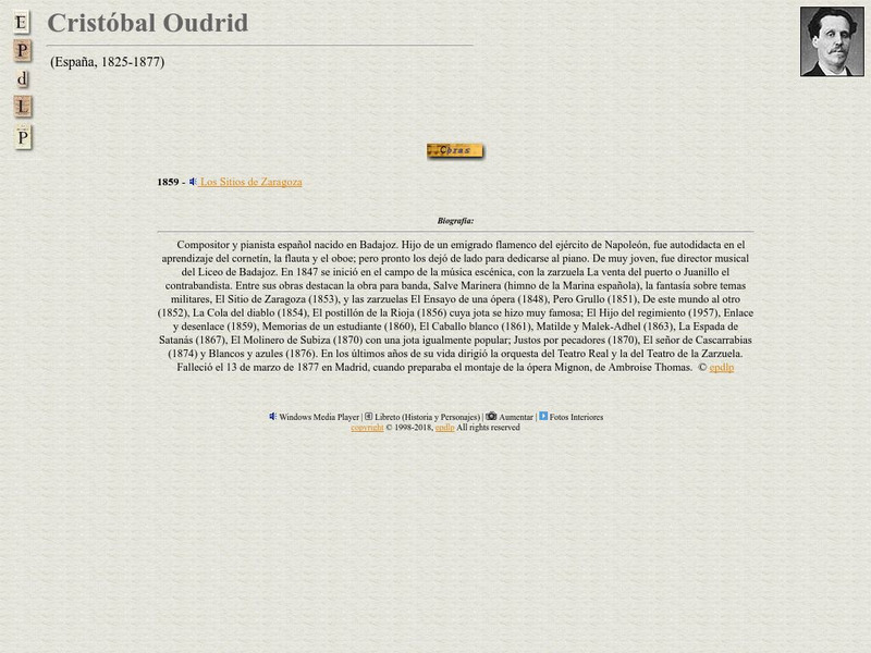 E Pd Lp: Cristobal Oudrid Handout E Pd Lp: Cristobal Oudrid Handout