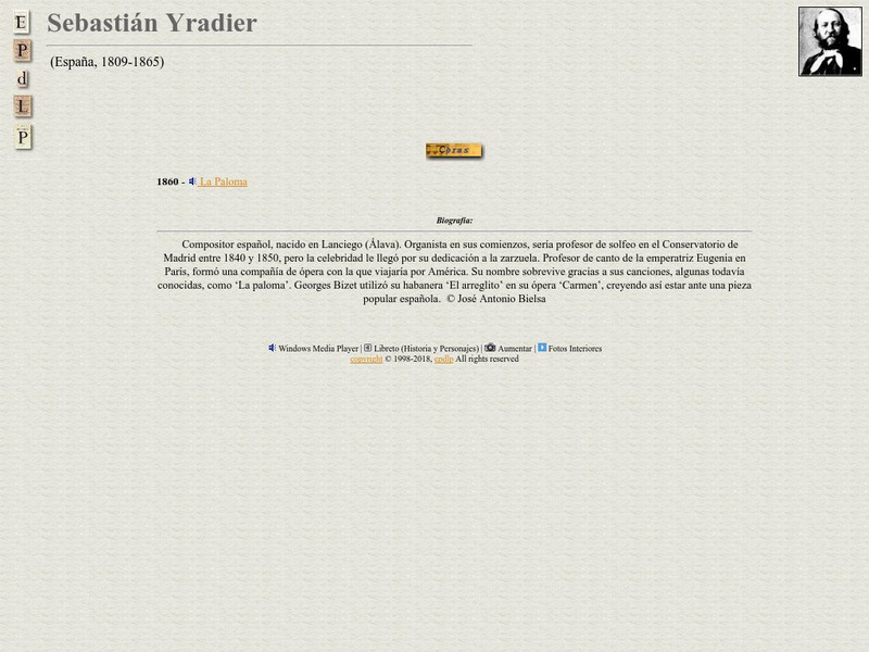 E Pd Lp: Sebastian Yradier Handout E Pd Lp: Sebastian Yradier Handout