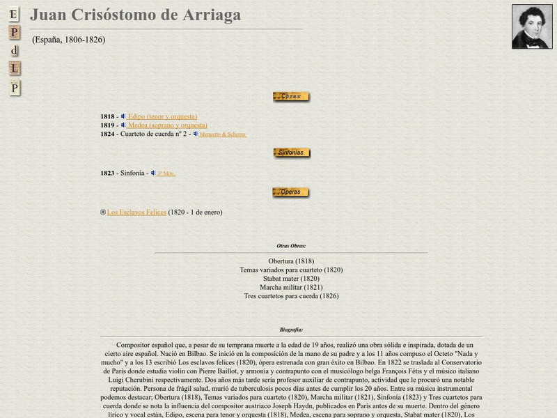 E Pd Lp: Juan Crisostomo De Arriaga Handout E Pd Lp: Juan Crisostomo De Arriaga Handout