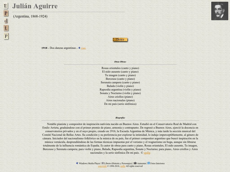 E Pd Lp: Julian Aguirre Handout E Pd Lp: Julian Aguirre Handout