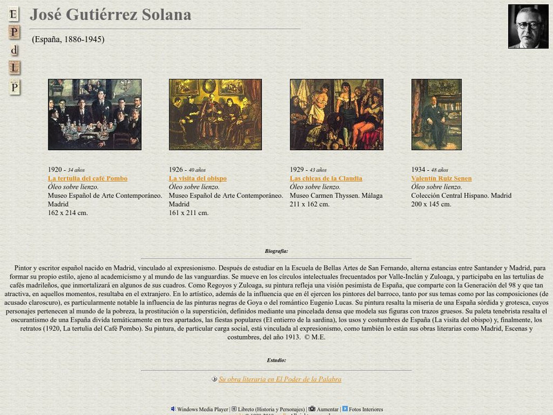 E Pd Lp: Jose Gutierrez Solana Handout