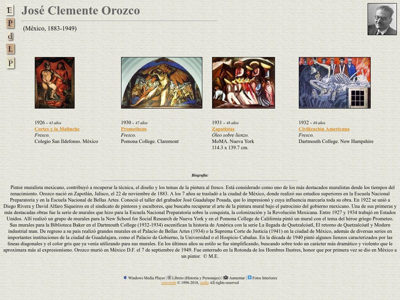 E Pd Lp: Jose Clemente Orozco Handout