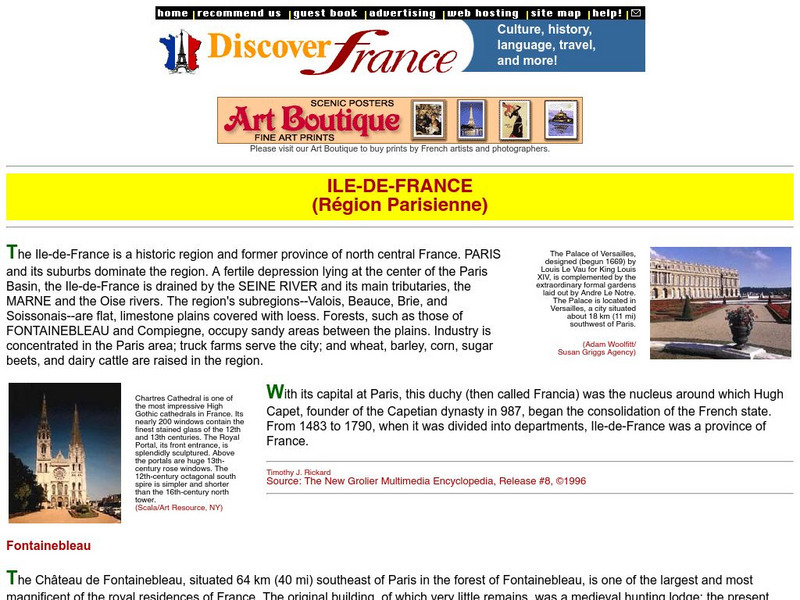 Discover France: Ile De France Region Parisienne Website Discover France: Ile De France Region Parisienne Website
