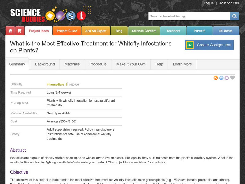 Science Buddies: Most Effective Treatment for Whitefly Infestations on Plants? Activity Science Buddies: Most Effective Treatment for Whitefly Infestations on Plants? Activity