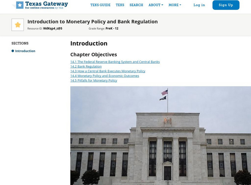 Texas Gateway: Ch. 14: Introduction to Monetary Policy and Bank Regulation eBook Texas Gateway: Ch. 14: Introduction to Monetary Policy and Bank Regulation eBook