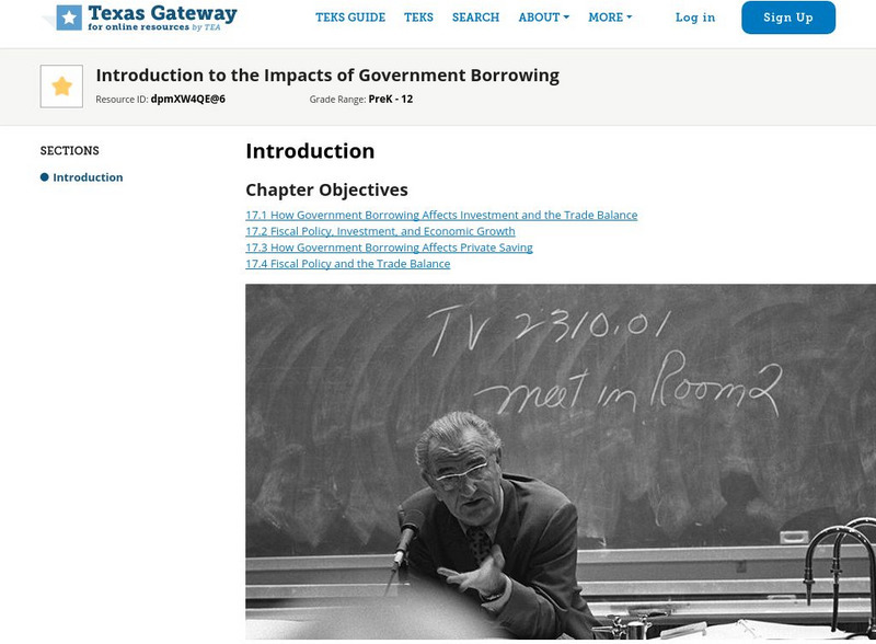 Texas Gateway: Ch. 17: Introduction to the Impacts of Government Borrowing eBook Texas Gateway: Ch. 17: Introduction to the Impacts of Government Borrowing eBook