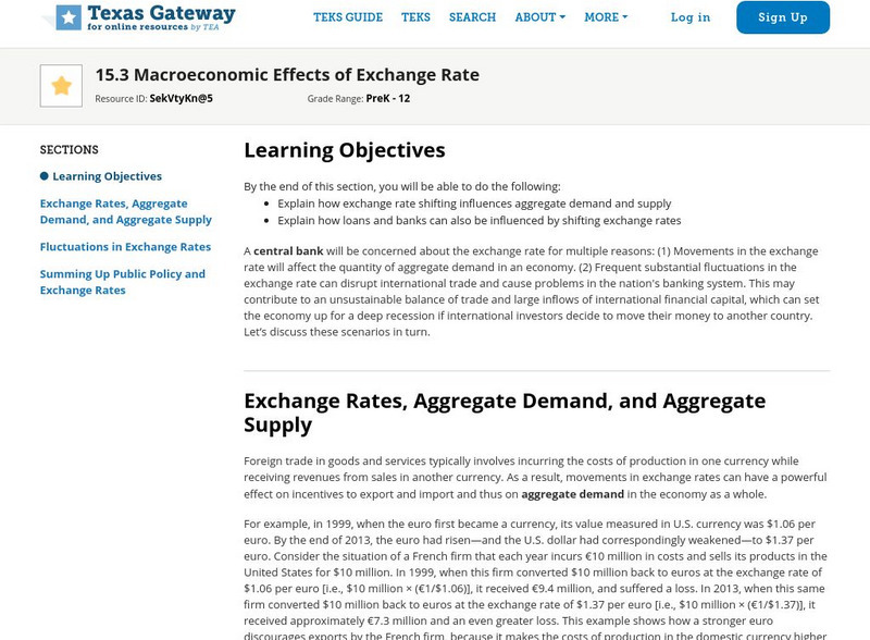 Texas Gateway: Ch. 15: Macroeconomic Effects of Exchange Rate eBook Texas Gateway: Ch. 15: Macroeconomic Effects of Exchange Rate eBook