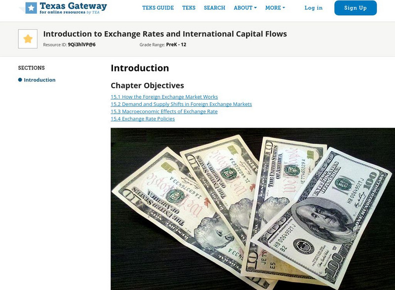 Texas Gateway: 15: Introduction to Exchange Rates & International Capital Flows eBook Texas Gateway: 15: Introduction to Exchange Rates & International Capital Flows eBook