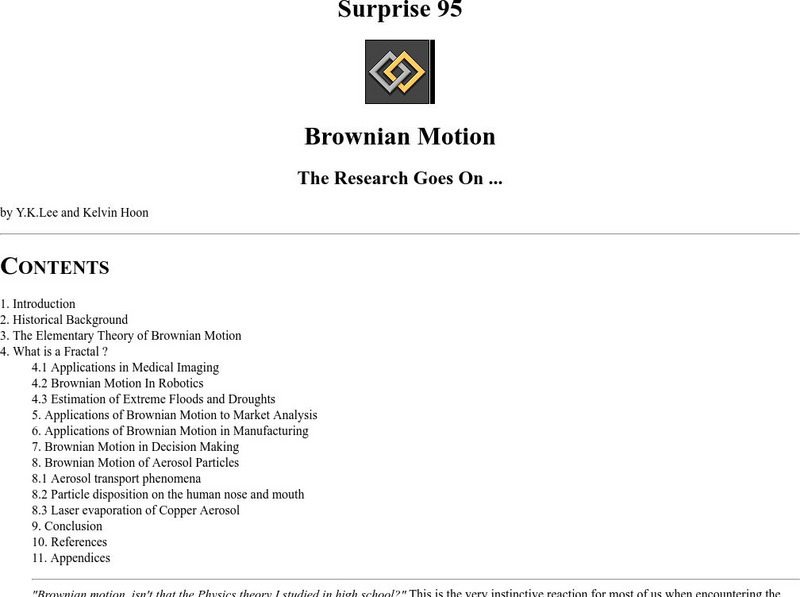 Imperial College London: Brownian Motion Article Imperial College London: Brownian Motion Article