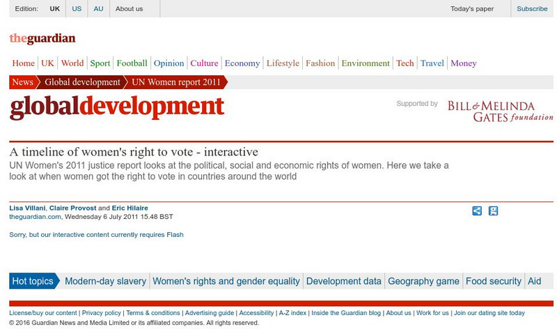 Guardian: A Timeline of Women's Right to Vote Interactive Interactive Guardian: A Timeline of Women's Right to Vote Interactive Interactive