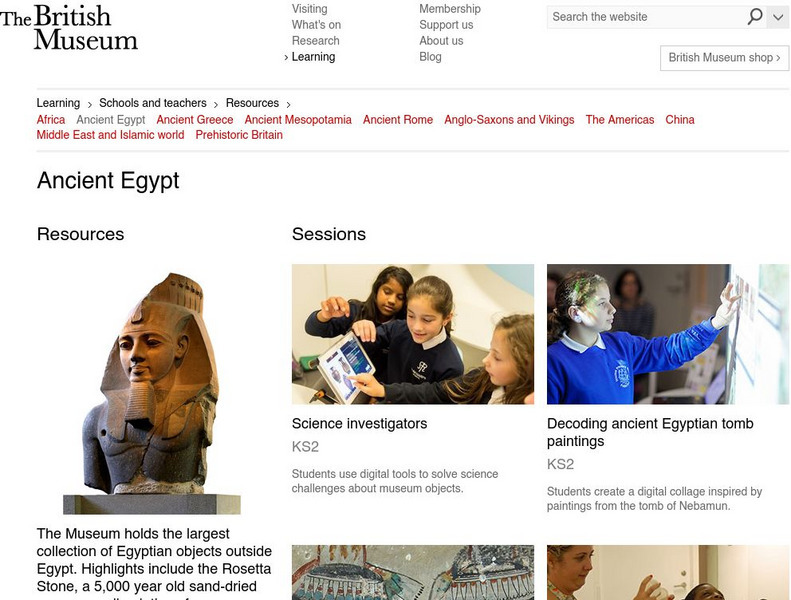 British Museum: Explore World Cultures: Ancient Egypt Website British Museum: Explore World Cultures: Ancient Egypt Website