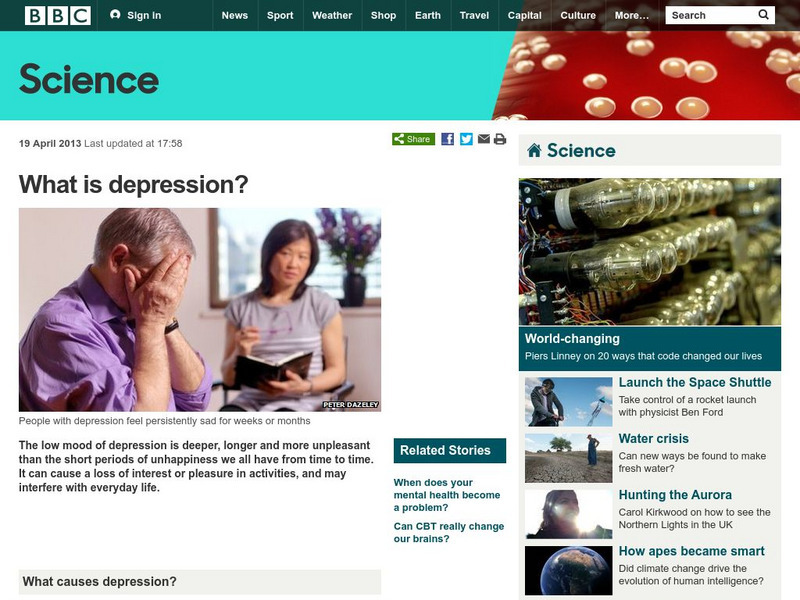 Bbc Health: What Is Depression? Website Bbc Health: What Is Depression? Website