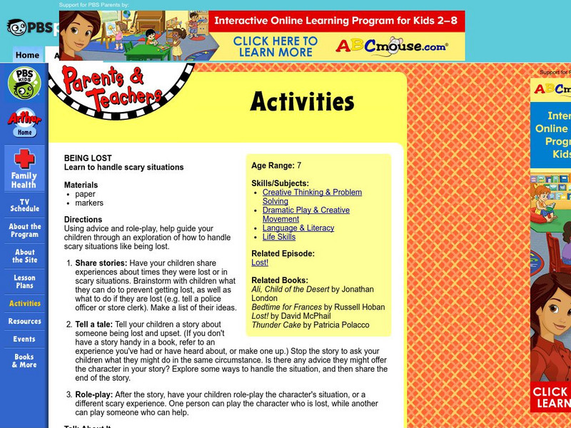 Pbs Teachers: Being Lost Lesson Plan Pbs Teachers: Being Lost Lesson Plan