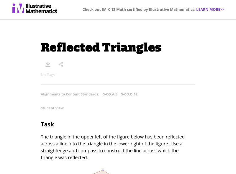 Illustrative Mathematics: G Co Reflected Triangles Lesson Plan Illustrative Mathematics: G Co Reflected Triangles Lesson Plan