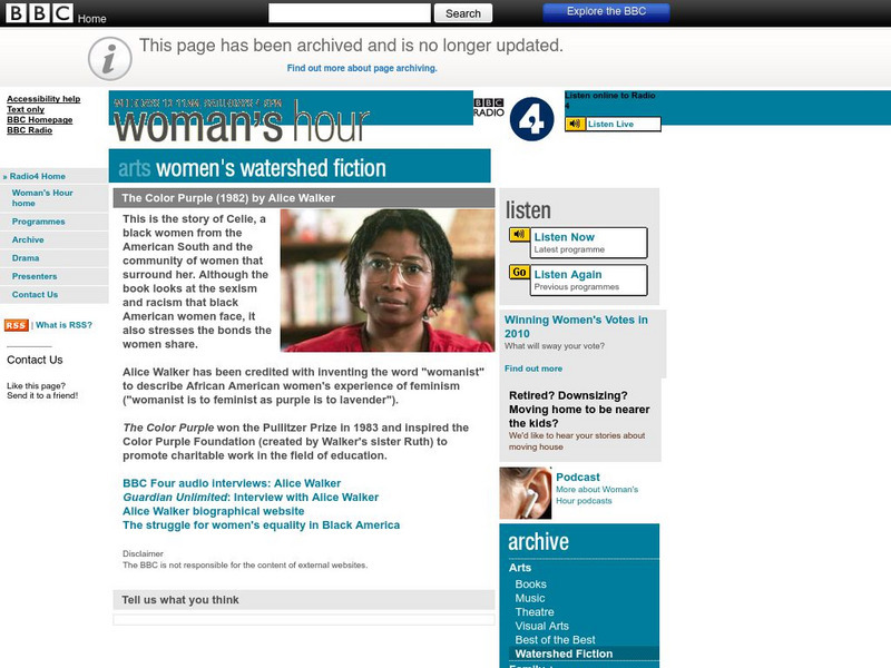 Bb Ci Audio Interviews: Alice Walker Activity Bb Ci Audio Interviews: Alice Walker Activity