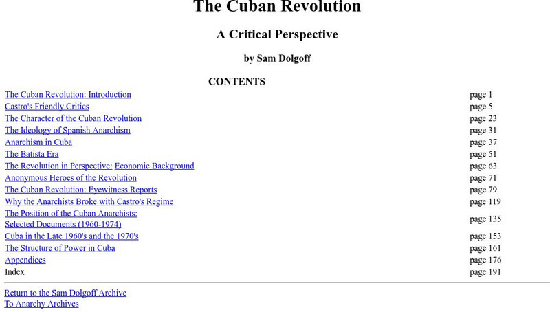 Ispp: The Cuban Revolution Primary