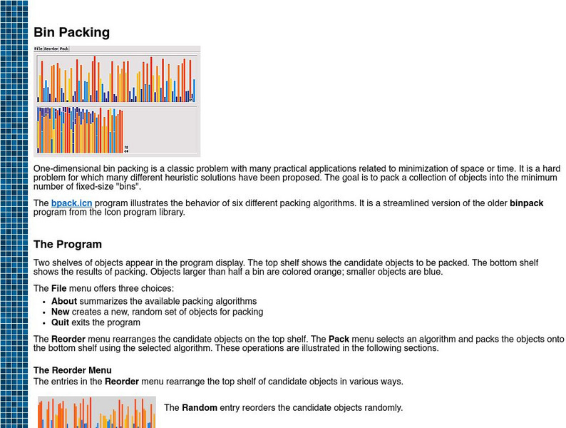 Bin Packing Program Website Bin Packing Program Website