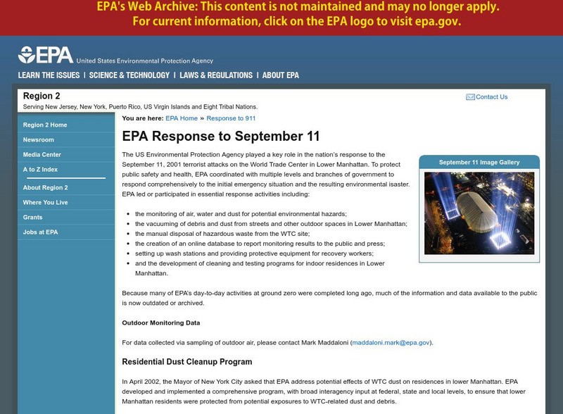 Epa: Epa Response to September 11 Article Epa: Epa Response to September 11 Article