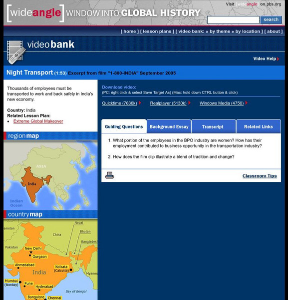 Wnet: Thirteen: Wide Angle: Video Bank: Night Transport Instructional Video
