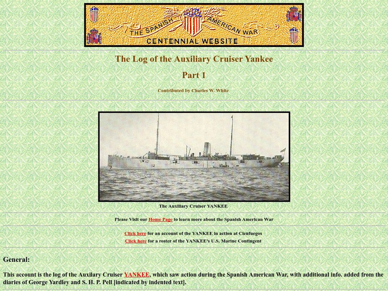 Spanish American War Centennial: The Log of the Auxiliary Cruiser Yankee Website