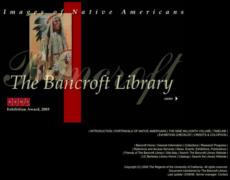 The Bancroft Library: Images of Native Americans Website