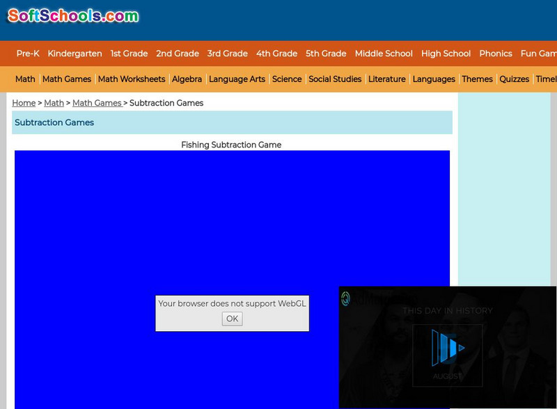 Soft Schools: Fishing Subtraction Game Interactive Soft Schools: Fishing Subtraction Game Interactive