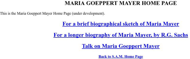 Ucla: Maria Goeppert Mayer Article