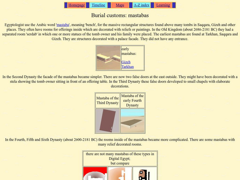 University College London: Digital Egypt: Burial Customs: Mastabas Website University College London: Digital Egypt: Burial Customs: Mastabas Website