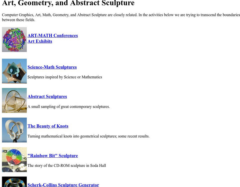 University of California: Art, Geometry and Abstract Sculpture Website University of California: Art, Geometry and Abstract Sculpture Website
