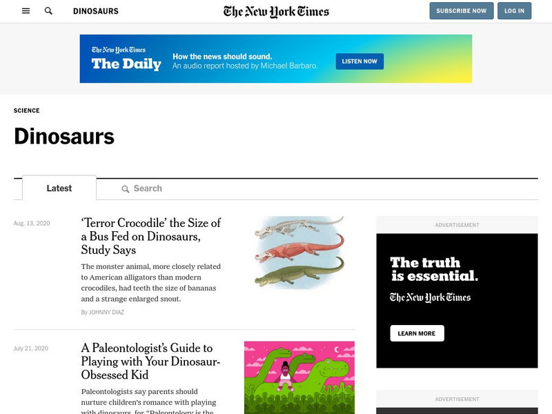 New York Times: Dinosaurs Article